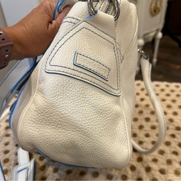 Isabella Fiore White Pebbled Leather Large Bag - Picture 3 of 7